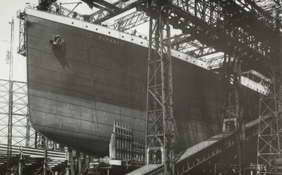RMS Titanic kurz vor dem Stapellauf, 5. Januar 1911